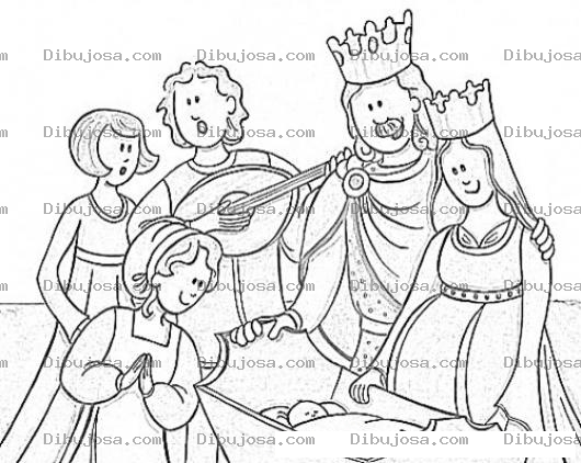 Dibujo para colorear Dibujo Del Bebe Del Rey Y La Reina Para Pintar Y Colorear