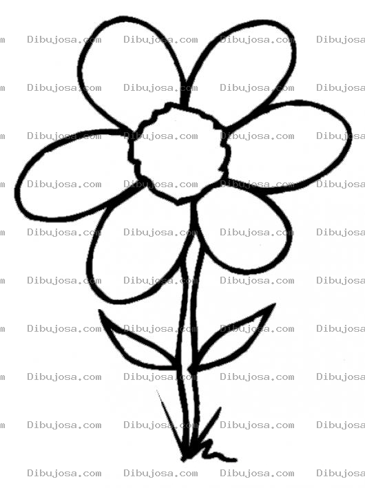 Dibujo para colorear Dibujo De Una Flor Para Colorear