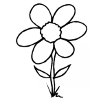 Dibujo para colorear Dibujo De Una Flor Para Colorear
