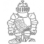 Dibujo para colorear Ibujo De Vcaballero Con Flores Para Colorear