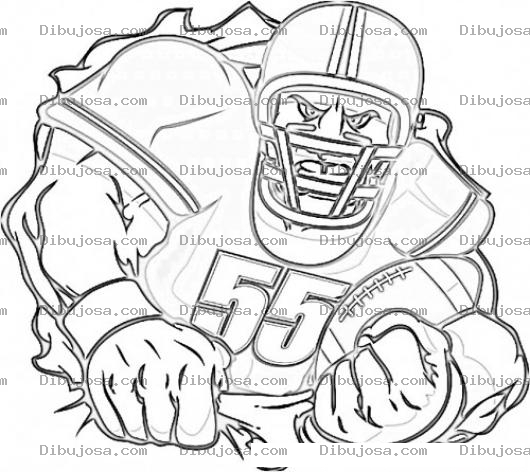 Dibujo para colorear Colorear Jugador De Futbol Americano