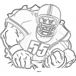 Dibujo para colorear Colorear Jugador De Futbol Americano