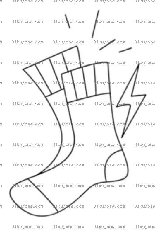 Dibujo para colorear Colorear Calcetines