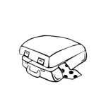Dibujo para colorear Pintar Maleta