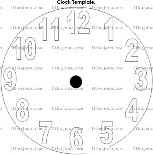 Dibujo para colorear Reloj Sin Agujas Para Aprender A Leer La Hora En Un Reloj De Pared