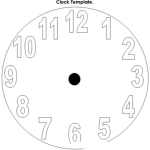 Dibujo para colorear Reloj Sin Agujas Para Aprender A Leer La Hora En Un Reloj De Pared