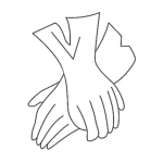 Dibujo para colorear Colorear Guantes De Mujer