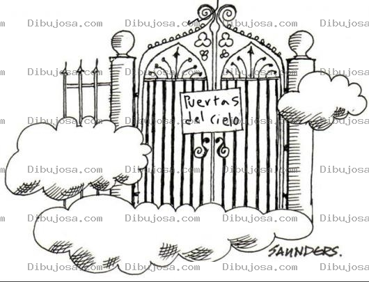 Dibujo para colorear Puertas Del Cielo Para Colorear