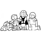 Dibujo para colorear 4 Hermanitos Para Colorear