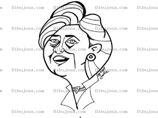 Dibujo para colorear Hillary Clinton Dibujo De Jilari Clinton Para Pintar Y Colorear
