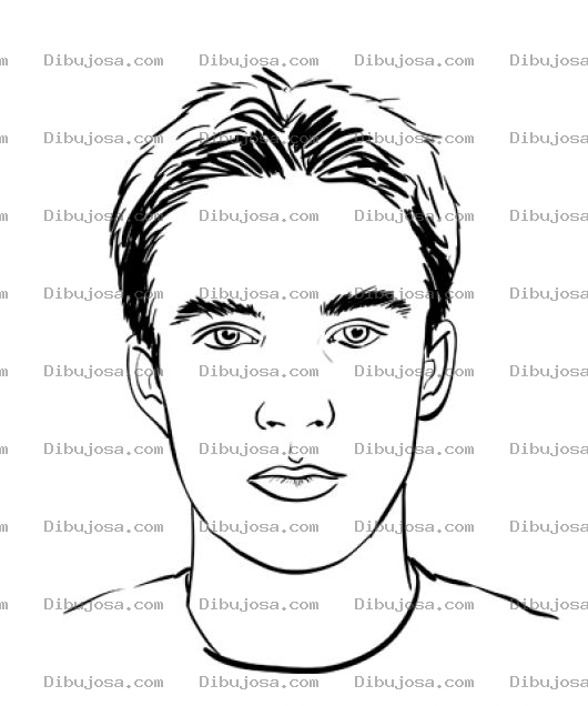 Dibujo para colorear Dibujo De Un Chico De Ojos Claros Para Pintar Y Colorear