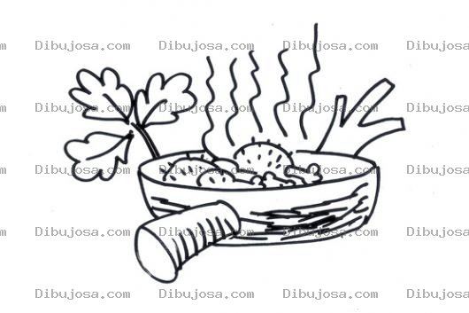 Dibujo para colorear Nido De Pollo Frito Para Pintar Y Colorear