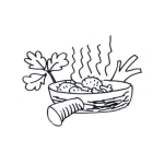 Dibujo para colorear Nido De Pollo Frito Para Pintar Y Colorear