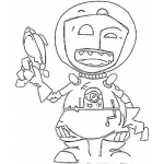 Dibujo para colorear Moustruo Astronauta Para Pintar Y Colorear