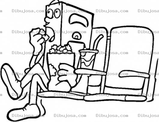 Dibujo para colorear Cassette De Vhs En El Cine Para Pintar Y Colorear