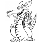 Dibujo para colorear Dibujo De Un Dragon Con Una Candela Para Colorear