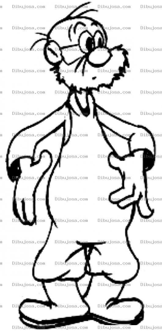 Dibujo para colorear Dibujo De Popeye Viejito Para Pintar Y Colorear Popeye Abuelito Y Sin Musculos