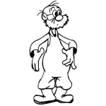 Dibujo para colorear Dibujo De Popeye Viejito Para Pintar Y Colorear Popeye Abuelito Y Sin Musculos