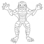 Dibujo para colorear Moustruo Acuatico Para Pintar Y Colorear