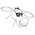 Dibujo para colorear Burro Cool Dibujo De Burro Con Lentes Para Pintar Y Colorear Burro Fresco