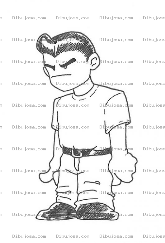 Dibujo para colorear Muchacho Enojado Para Colorear Chavo Bravo