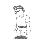 Dibujo para colorear Muchacho Enojado Para Colorear Chavo Bravo