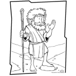 Dibujo para colorear La Vara De Moises Dibujo De Moises Con Su Vara Para Pintar Y Colorear