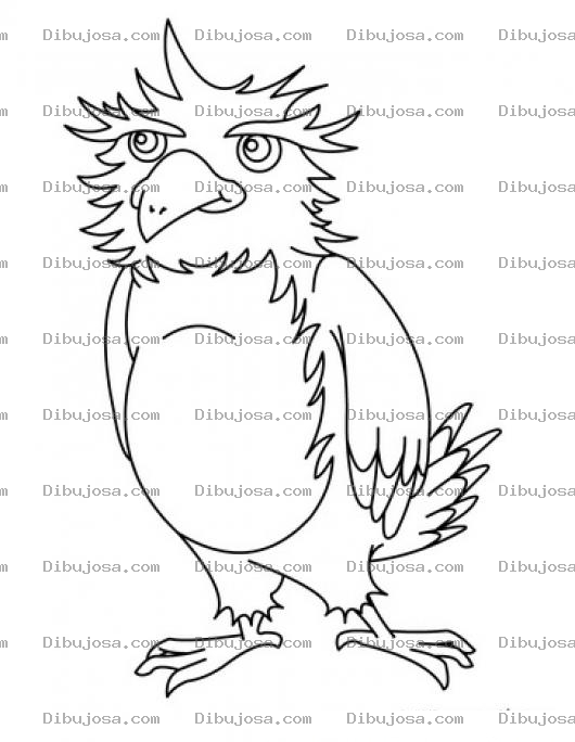 Dibujo para colorear Dibujo De Loro Despeinado Para Pintar Y Colorear