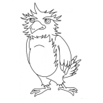 Dibujo para colorear Dibujo De Loro Despeinado Para Pintar Y Colorear