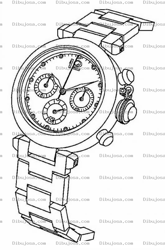 Dibujo para colorear Reloj De Titanio Para Colorear