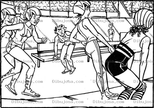 Dibujo para colorear Colorear Patinadoras