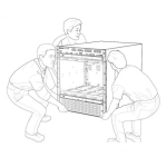 Dibujo para colorear Dibujo De Hombres Cargando Un Horno Electronico Para Colorear