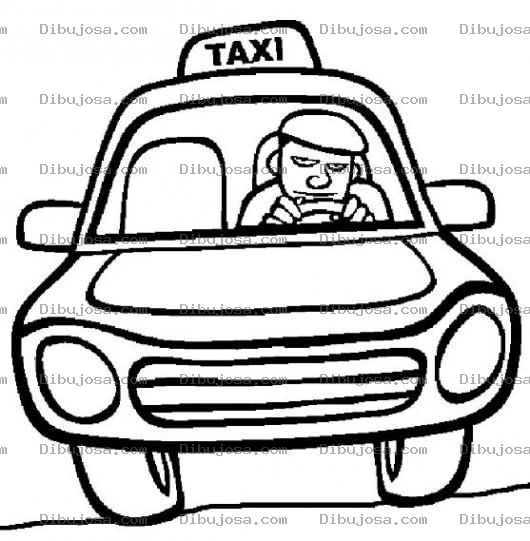 Dibujo para colorear Colorear Taxista