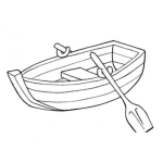 Dibujo para colorear Bote Con Remos Para Pintar Y Colorear Dibujo De Lanchita De Madera Con Remos