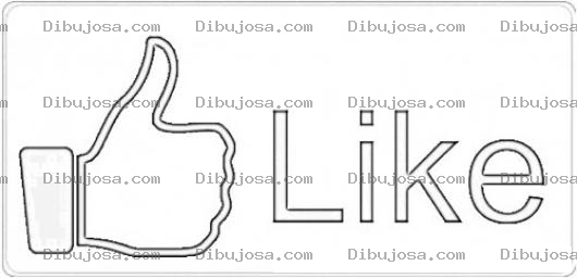 Dibujo para colorear Like De Facebook Para Pintar Y Colorear Like