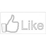 Dibujo para colorear Like De Facebook Para Pintar Y Colorear Like