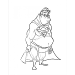 Dibujo para colorear Superman Obeso Para Colorear