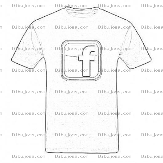 Dibujo para colorear Playera De Facebook Dibujo De Una Polera De Facebook Para Colorear
