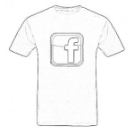 Dibujo para colorear Playera De Facebook Dibujo De Una Polera De Facebook Para Colorear