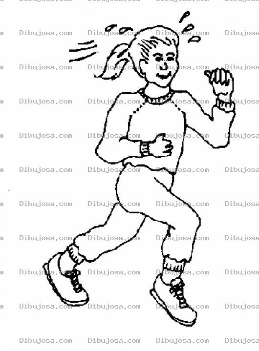Dibujo para colorear Mujer Tortando Y Sudando Para Colorear
