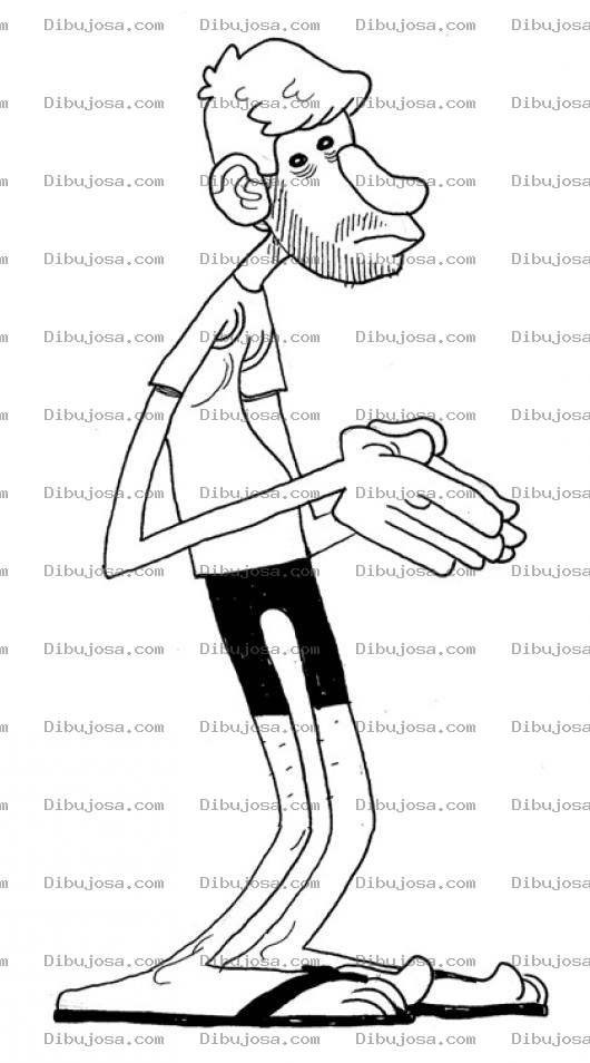 Dibujo para colorear Rubio Flaco Para Colorear