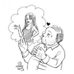 Dibujo para colorear Viejo Rabo Verde Enamorado De Una Jovencita Para Pintar Y Colorear Viejito Enamoradizo