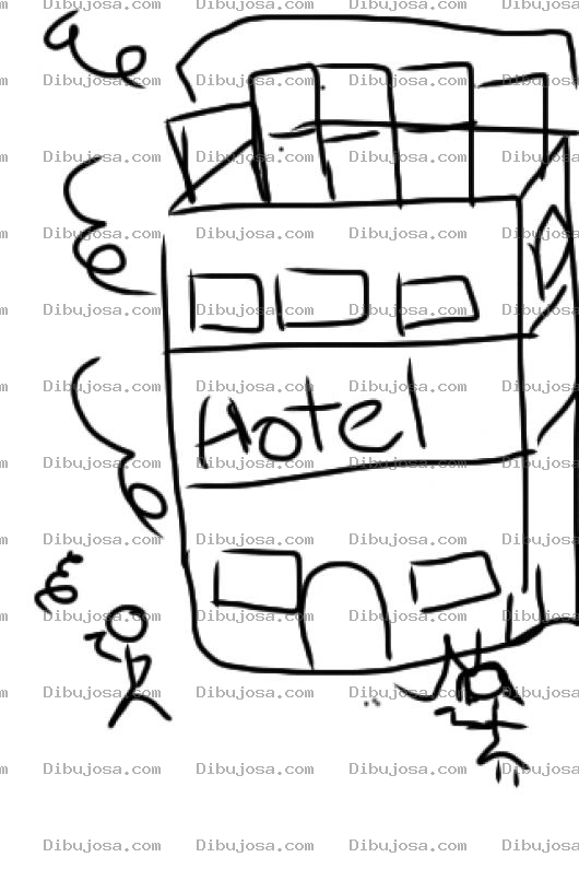 Dibujo para colorear Hotel Para Fumadores Para Pintar Y Colorear
