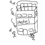 Dibujo para colorear Hotel Para Fumadores Para Pintar Y Colorear