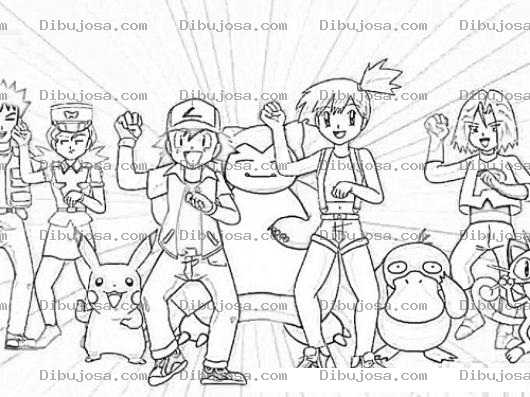Dibujo para colorear Dibujo De Pokemon Bailando Gangnam Style Para Colorear