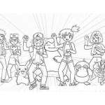 Dibujo para colorear Dibujo De Pokemon Bailando Gangnam Style Para Colorear