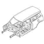 Dibujo para colorear Chasis De Mini Cooper Para Pintar Y Colorear