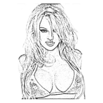 Dibujo para colorear Pamela Anderson Coloring Page