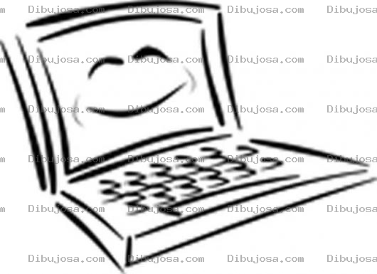 Dibujo para colorear Dibujo De Laptop Feliz Para Colorear