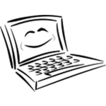 Dibujo para colorear Dibujo De Laptop Feliz Para Colorear